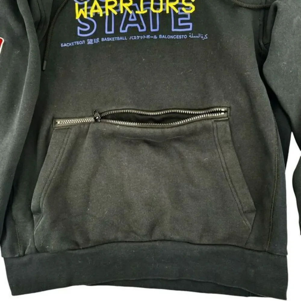 Nike Golden State Warriors Courtside Hooded‎ Embroidered Sweatshirt Zip Pocket